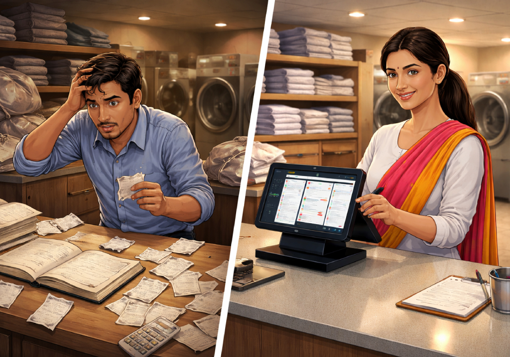 POS vs Manual Laundry Management